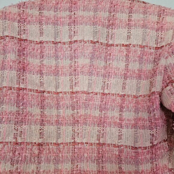 ‘Endless Rose’ Pink Tweed Cropped Blazer NWT Size S - Picture 5 of 10